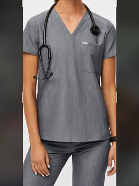 FIGS Graphite Catarina One Pocket Scrub Top